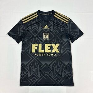 Adidas Junior 13/14Y Los Angeles FC (LAFC) 2022/23 Home Soccer Jersey Gold Black